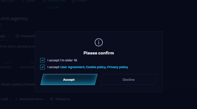 How to Use a CSGONet Promocod step1/1
