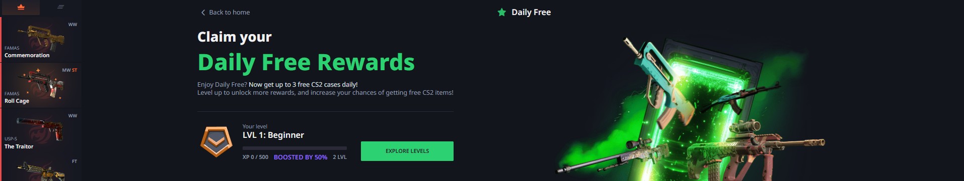 hellcase daily free