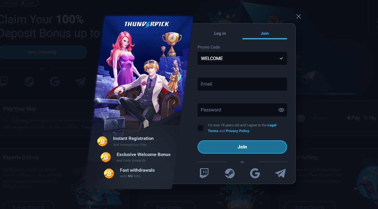 ThunderPick website