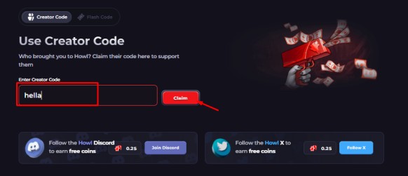 HowlGG How to Redeem step 5