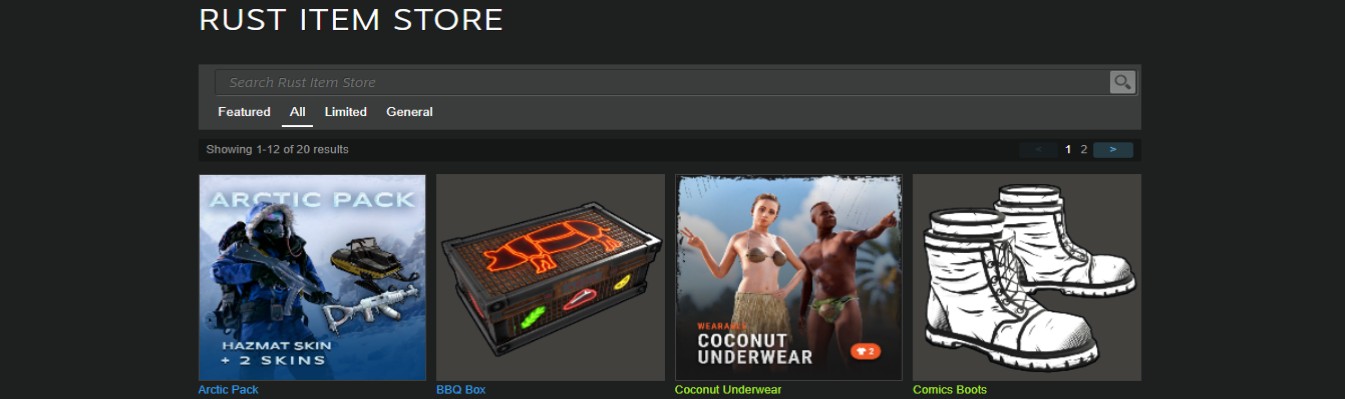 rust item store