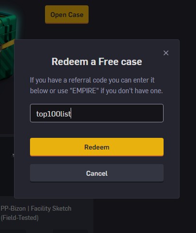 csgoempire code