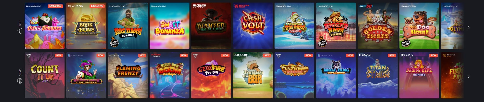 Bons Casino game portfolio