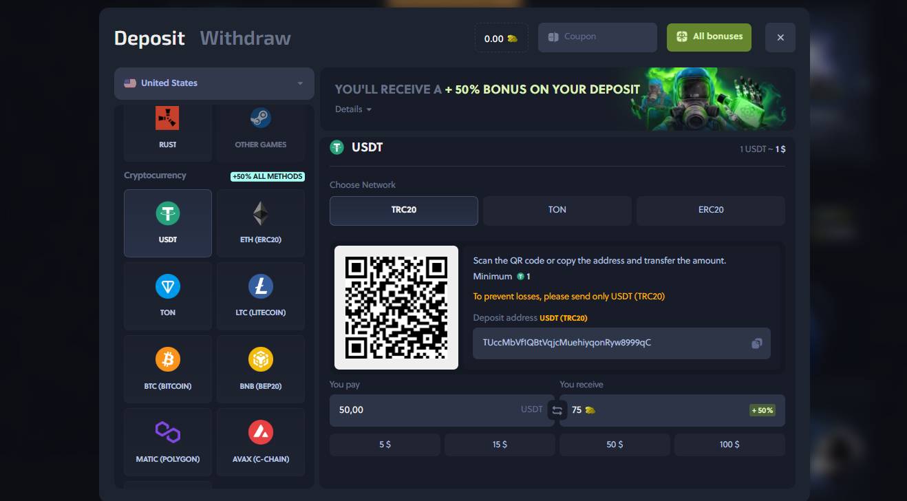 Make your first deposit