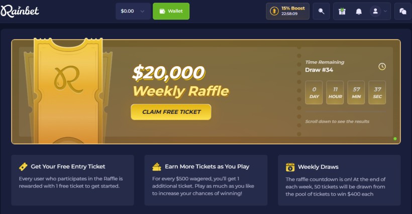 RainBet Weekly Raffle