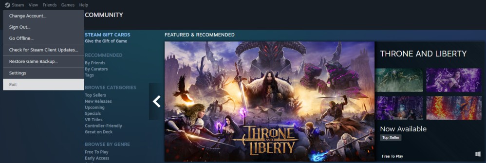 Restart Steam Client