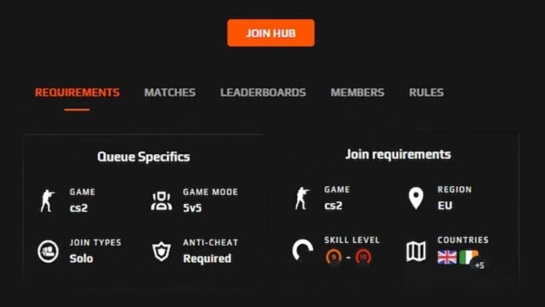 FACEIT Tournaments and Hubs