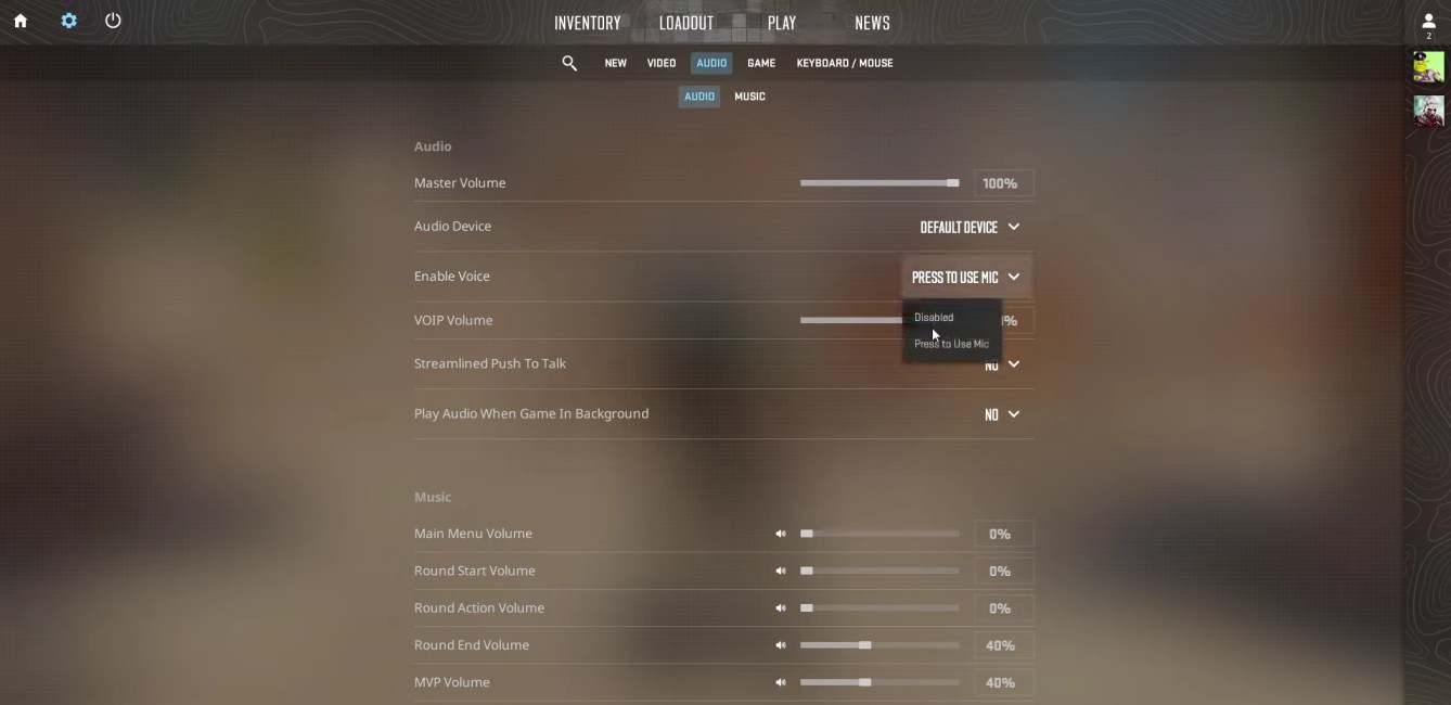 CS2 Voice Chat Using In-Game Settings