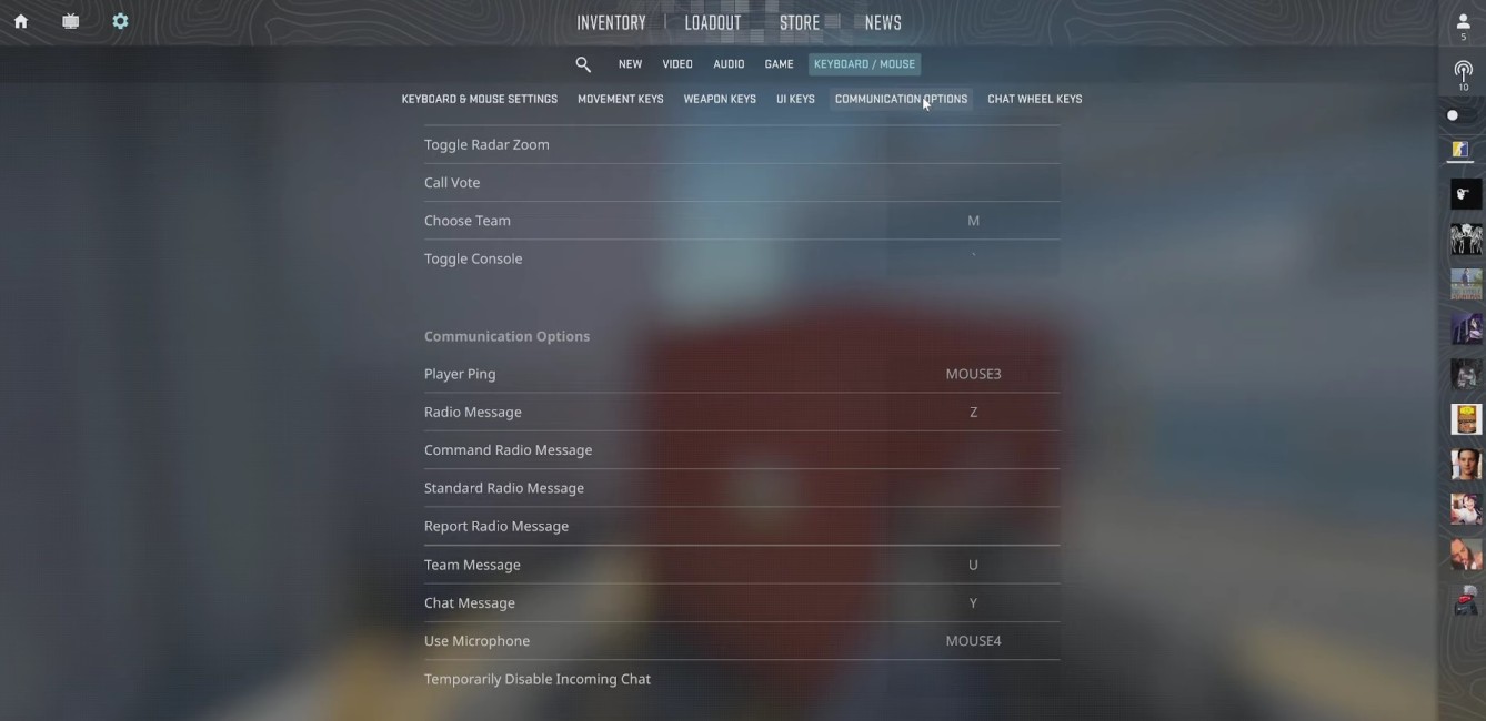 CS2 Voice Chat push-to-talk key