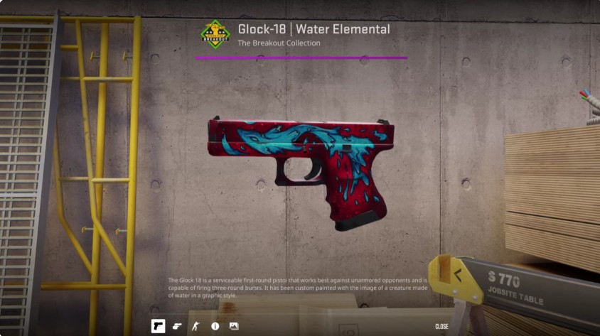Glock-18 Water Elemental