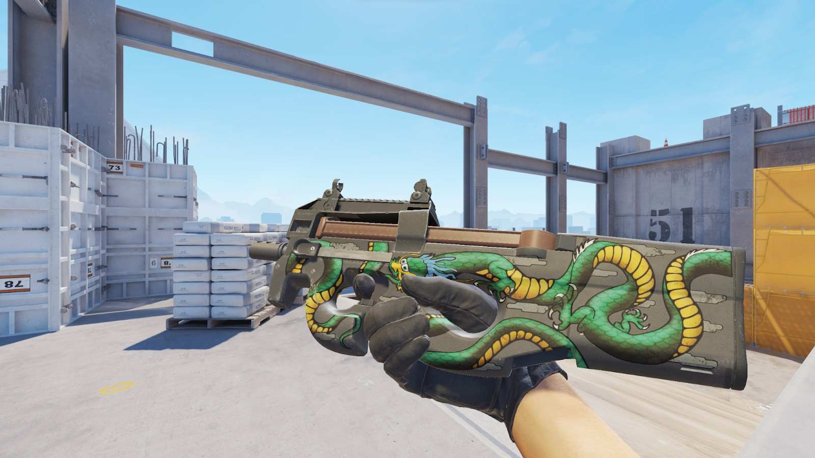 P90 Skins - Emerald Dragon