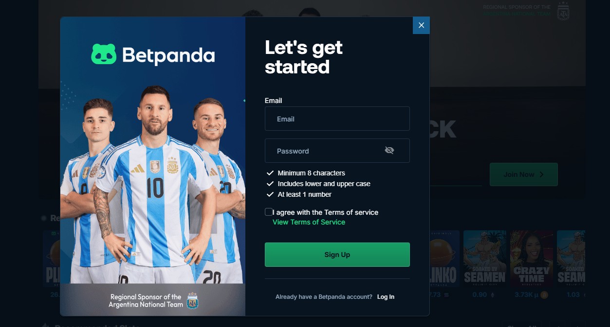 Create a BetPanda Account